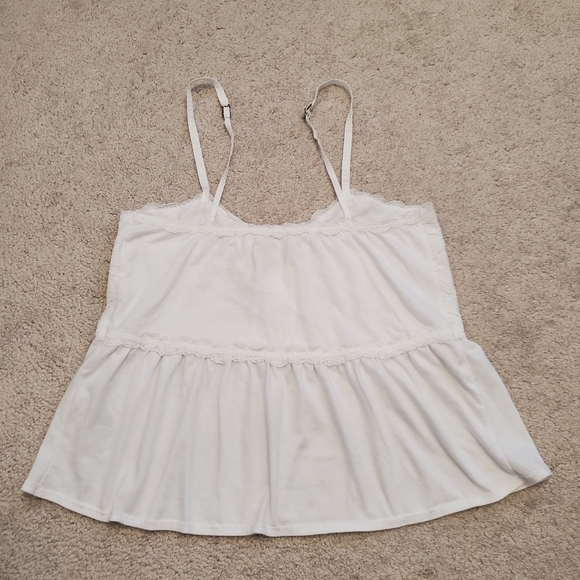Hollister white lace spaghetti strap babydoll tank top XS - Picture 3 of 4